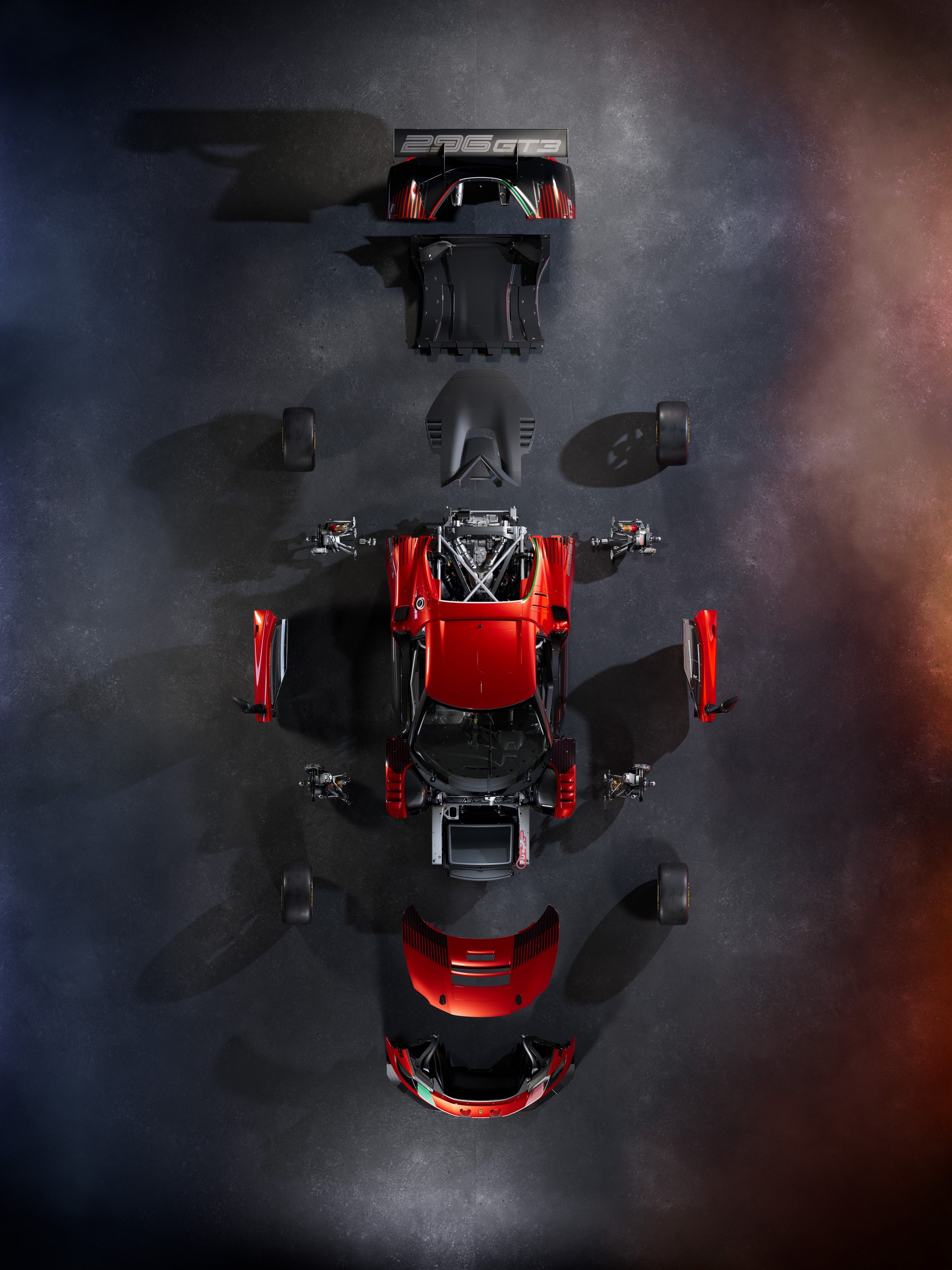 Download 2023 Ferrari 296 GT3 - Body HD Phone Wallpaper 1920x2560 #12