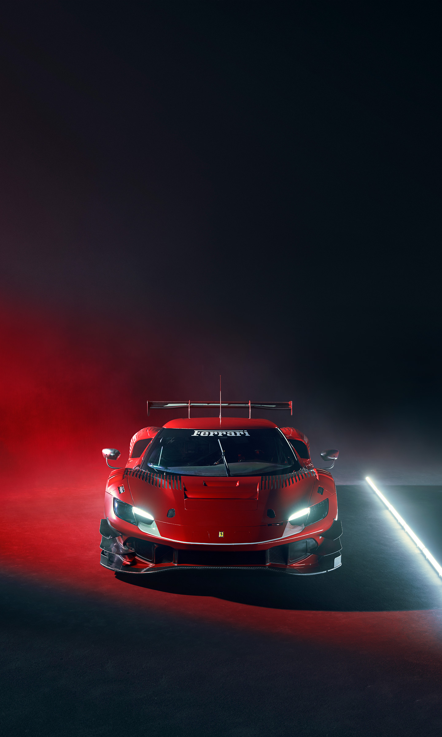 Download 2023 Ferrari 296 GT3 - Front HD Phone Wallpaper 1440x2400 #4