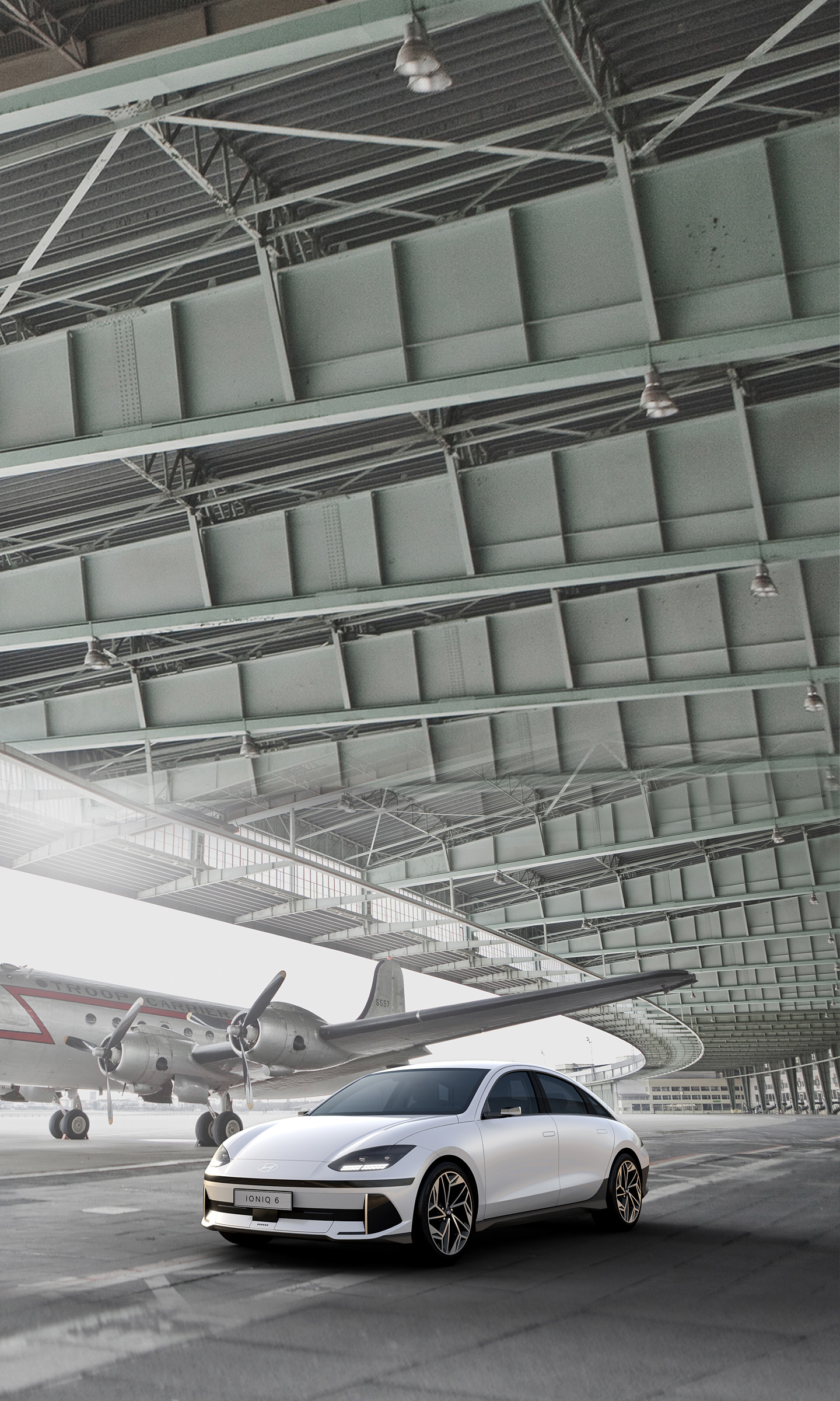 Download 2023 Hyundai Ioniq 6 - Front Three-Quarter HD Phone Wallpaper 1440x2400 #6