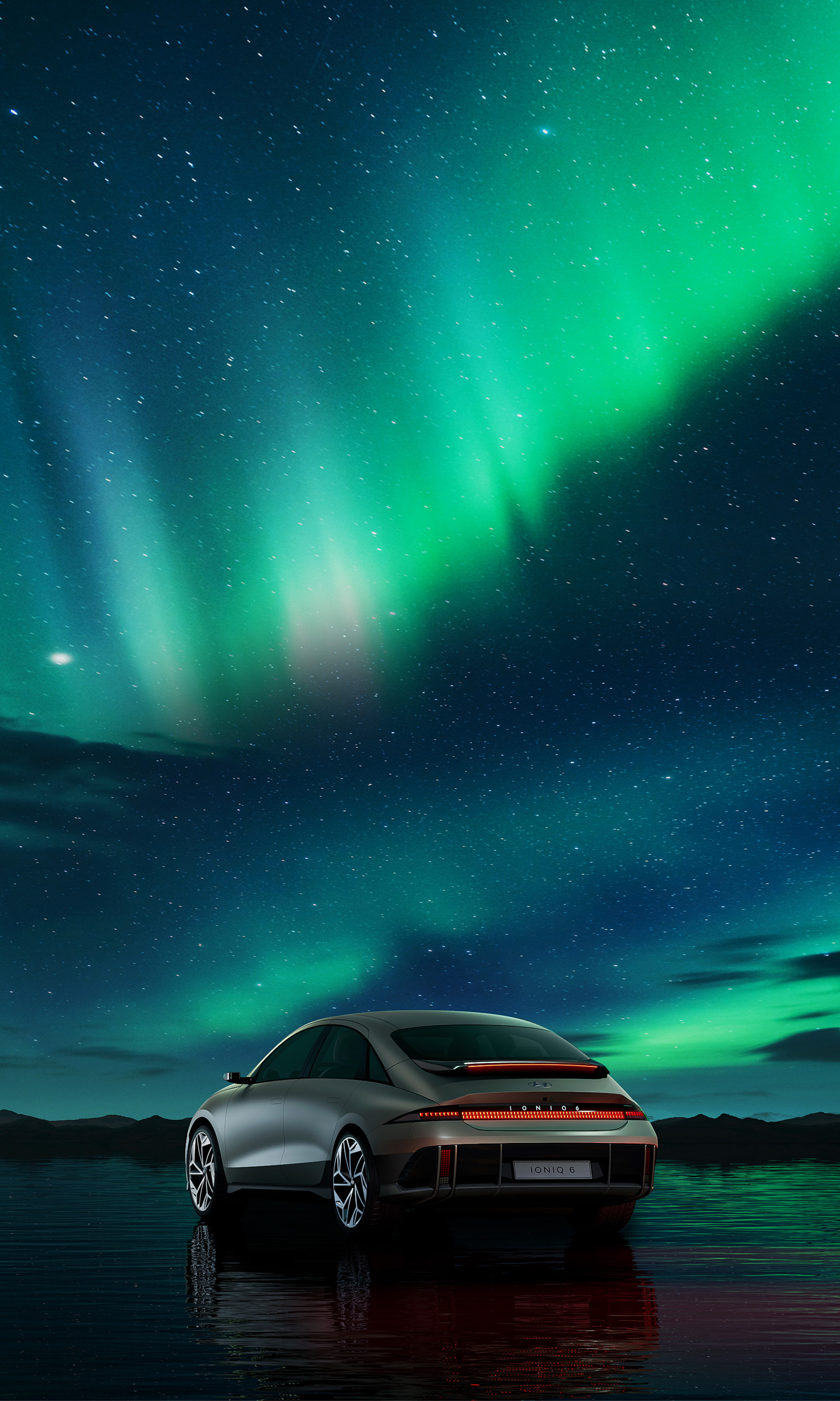Download 2023 Hyundai Ioniq 6 - Rear Three-Quarter HD Phone Wallpaper 1440x2400 #16