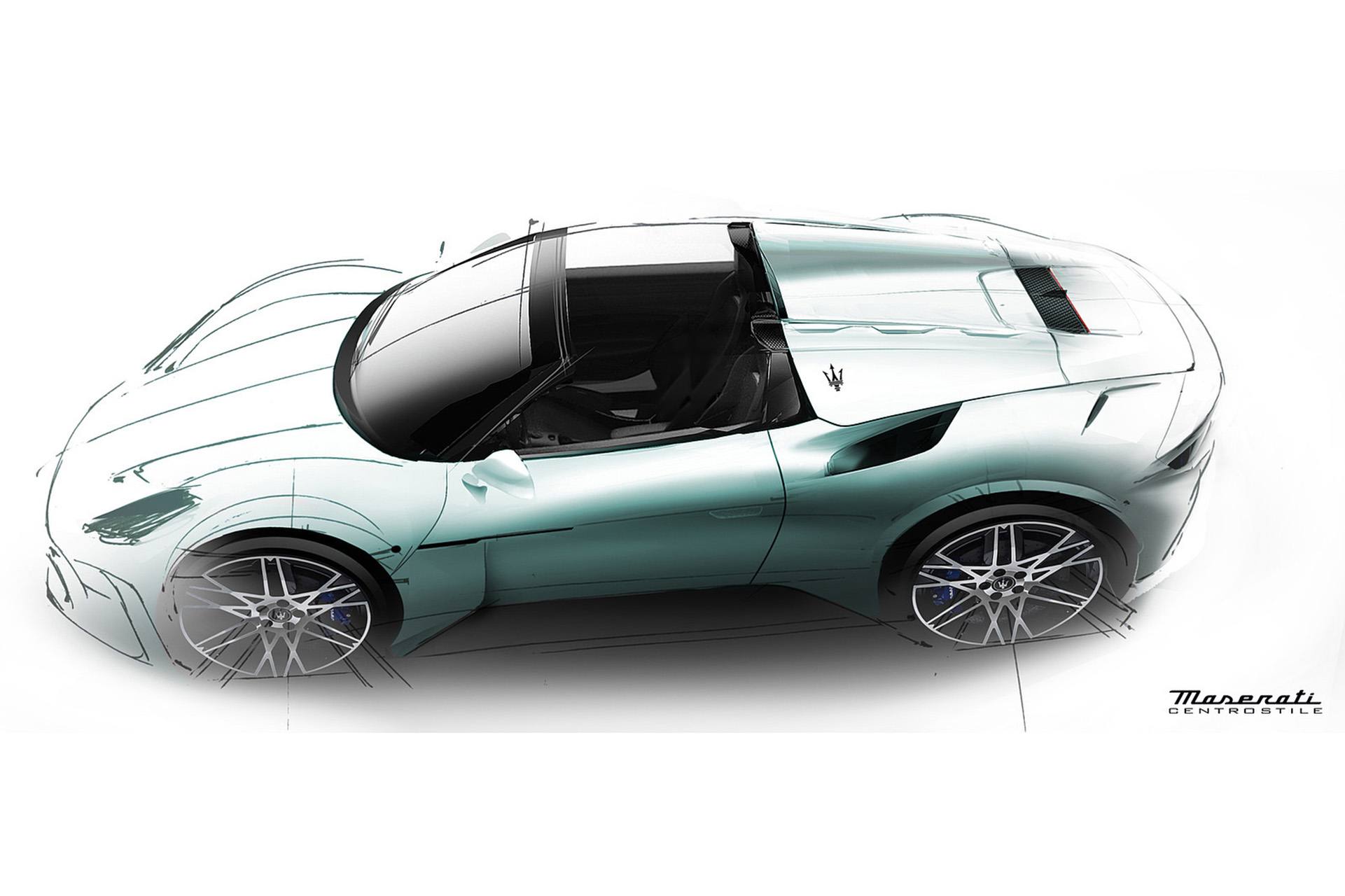 Download 2023 Maserati MC20 Cielo - Design Sketch HD Wallpaper 1921x1280 #99