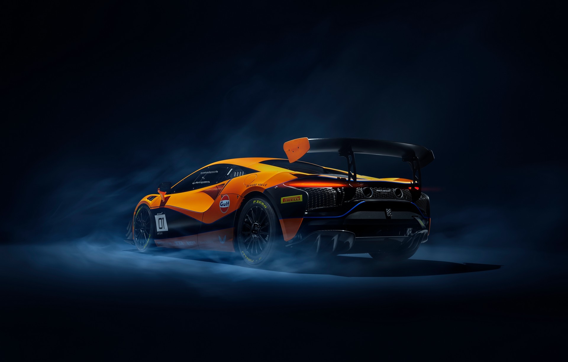 Download 2023 McLaren Artura Trophy Racecar - Rear Three-Quarter HD Wallpaper 1920x1223 #2