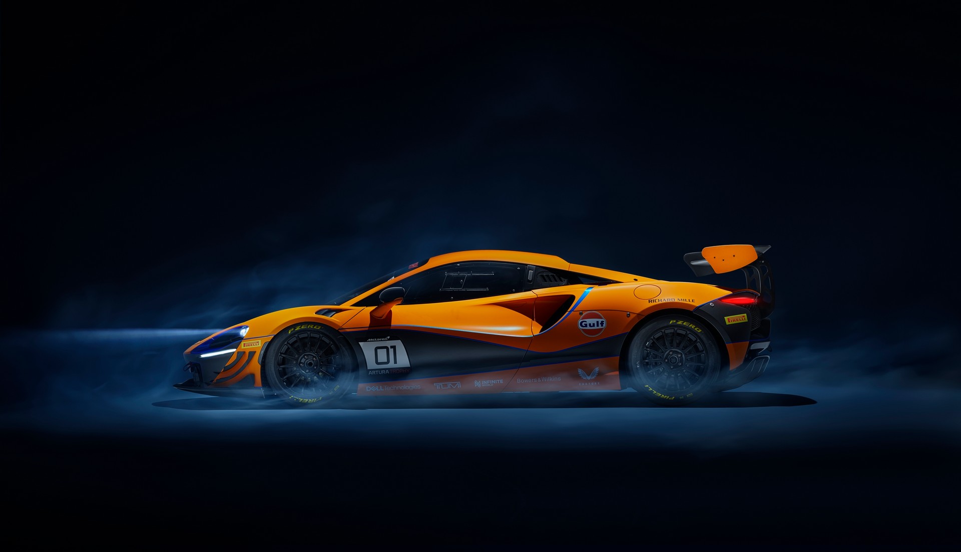 Download 2023 McLaren Artura Trophy Racecar - Side HD Wallpaper 1920x1102 #3