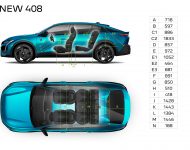 2023 Peugeot 408 - Dimensions Wallpaper 190x150
