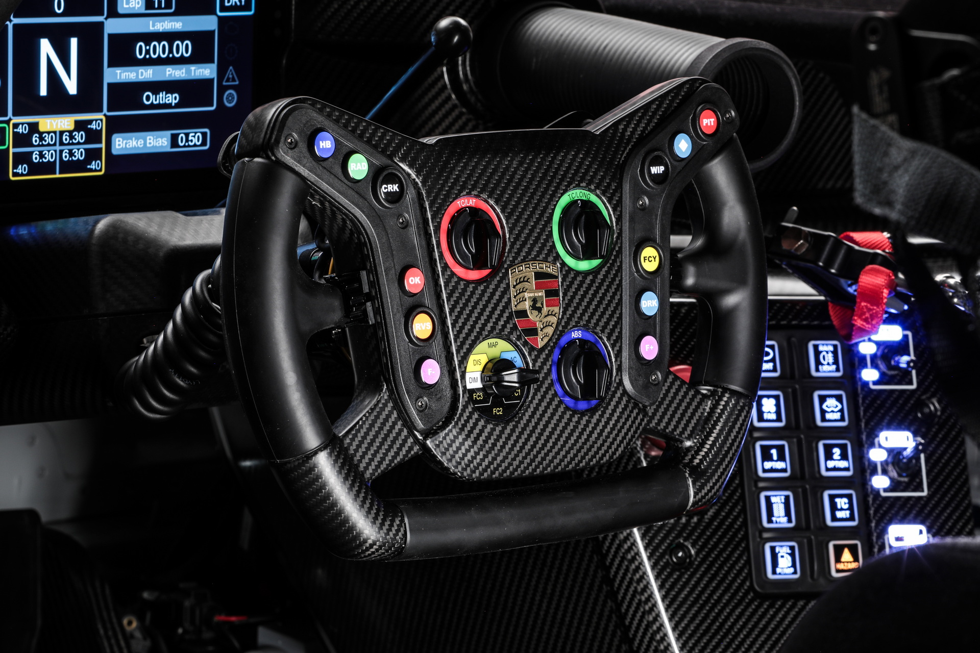 Download 2023 Porsche 911 GT3 R - Interior, Steering Wheel HD Wallpaper 1920x1280 #21