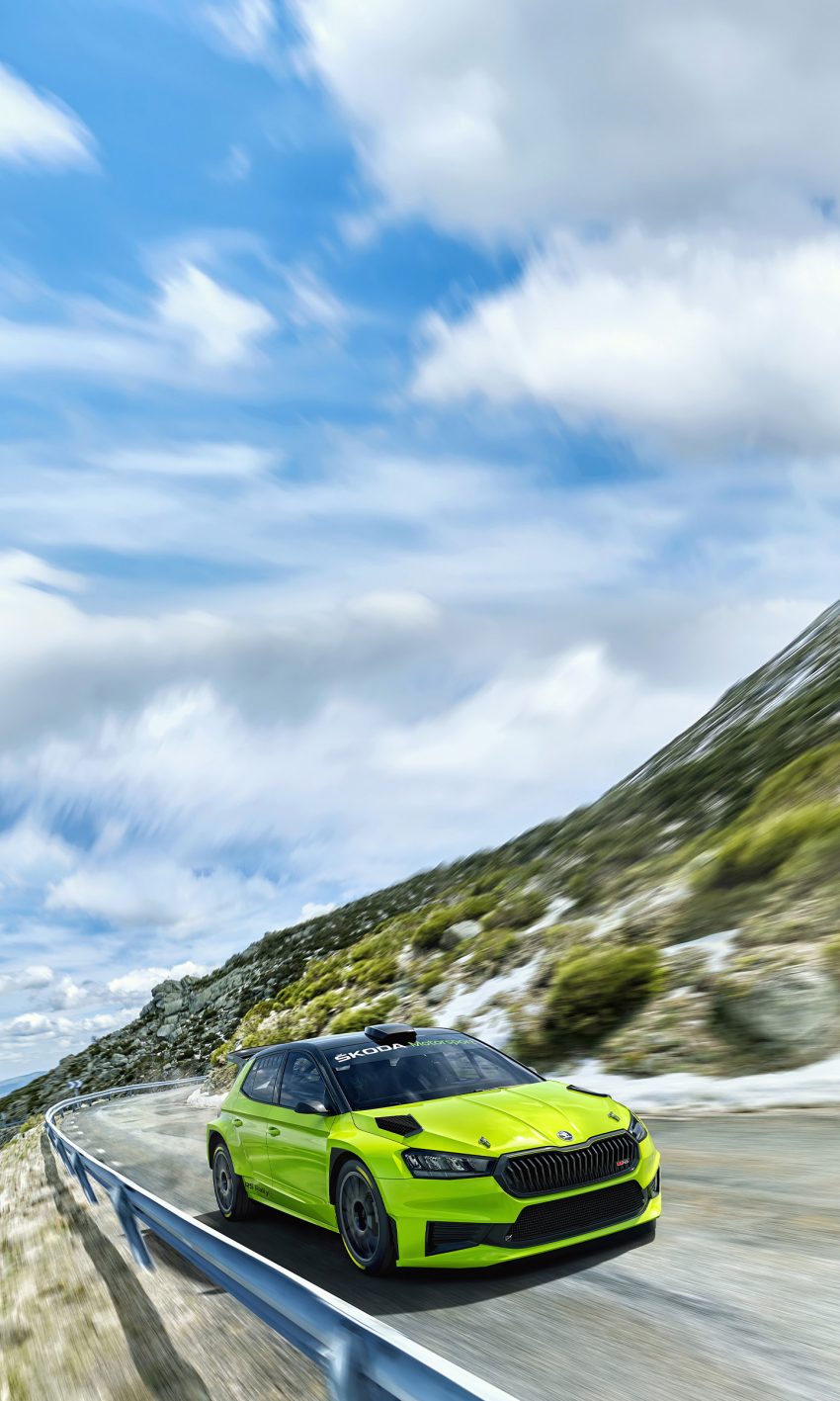 2023 Skoda Fabia RS Rally2 - Front Three-Quarter Phone Wallpaper 850x1417 #5
