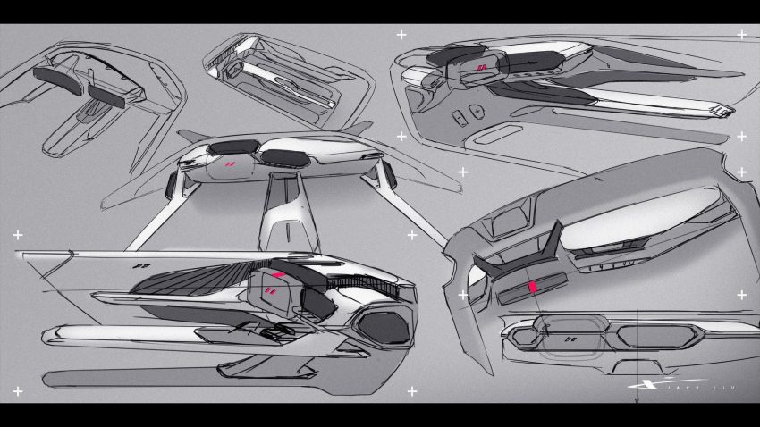 2022 Dodge Charger Daytona SRT Concept - Design Sketch Wallpaper 850x478 #48