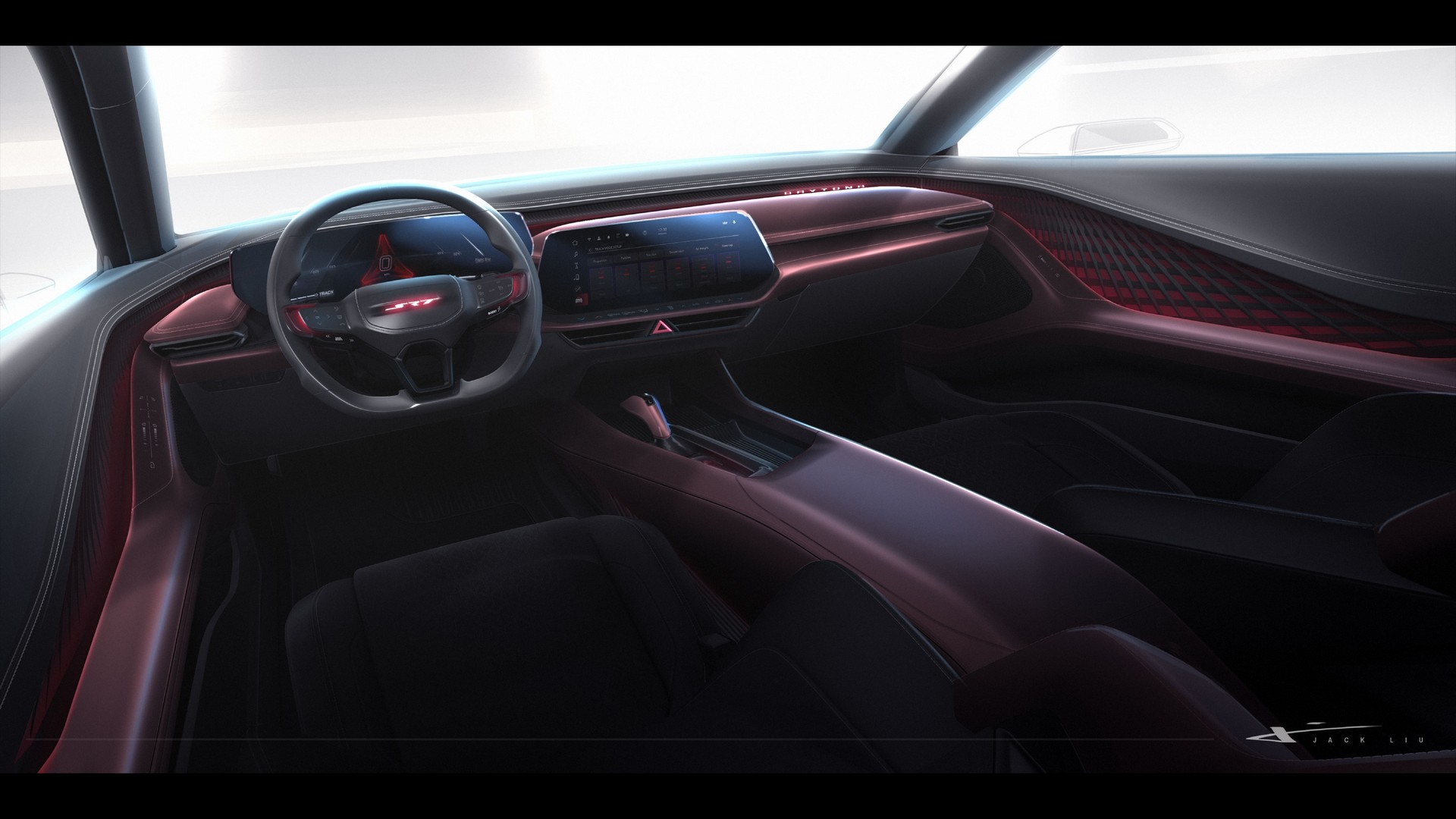Download 2022 Dodge Charger Daytona SRT Concept - Design Sketch HD Wallpaper 1920x1080 #44