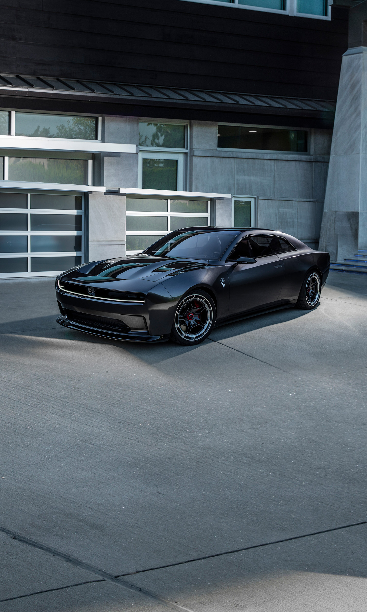 Download 2022 Dodge Charger Daytona SRT Concept - Front Three-Quarter HD Phone Wallpaper 1440x2400 #2