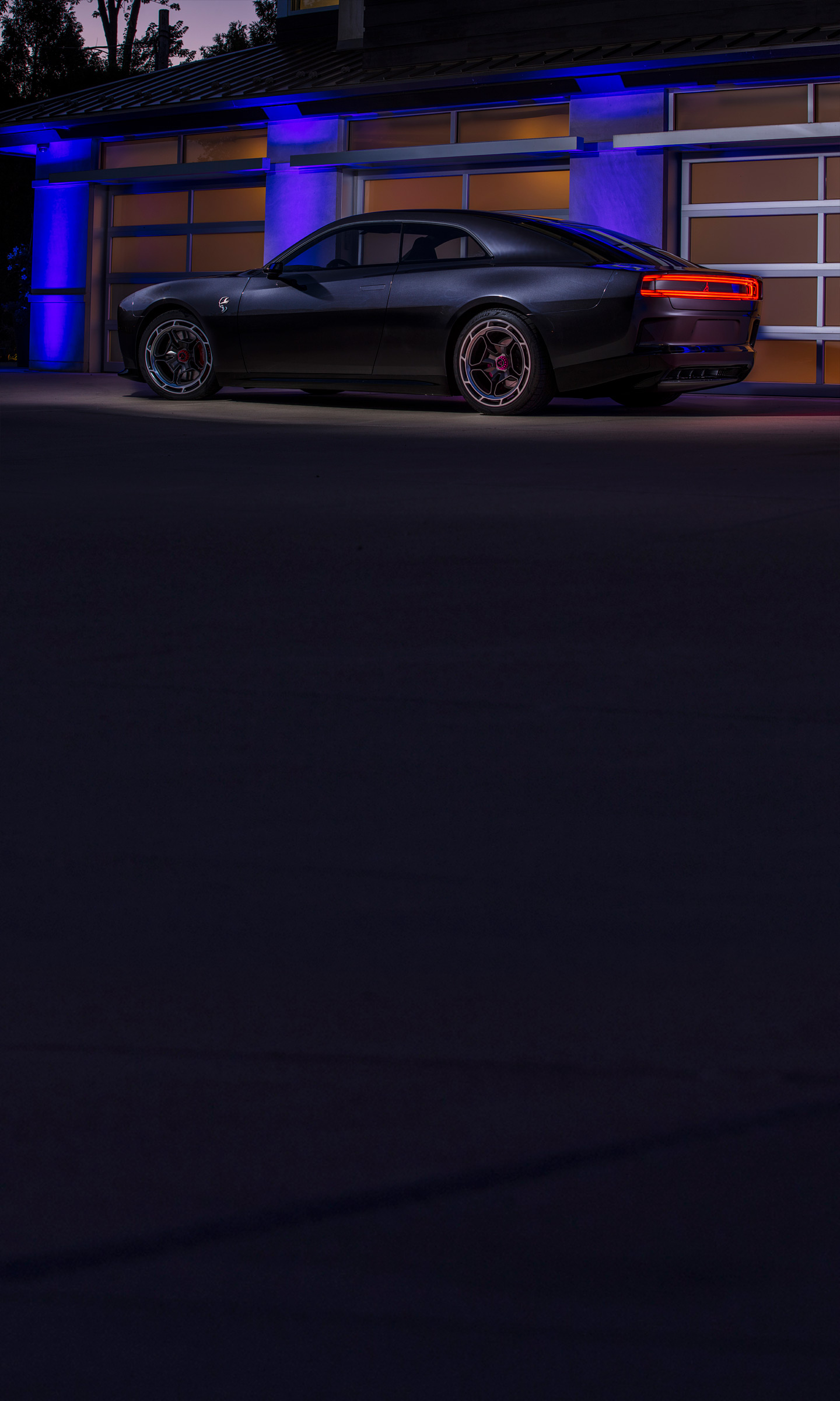Download 2022 Dodge Charger Daytona SRT Concept - Rear Three-Quarter HD Phone Wallpaper 1440x2400 #12