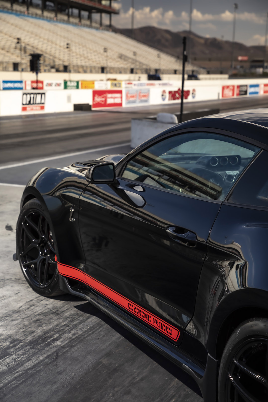 Download 2022 Ford Mustang Shelby GT500 Code Red - Detail HD Phone Wallpaper 1067x1600 #10