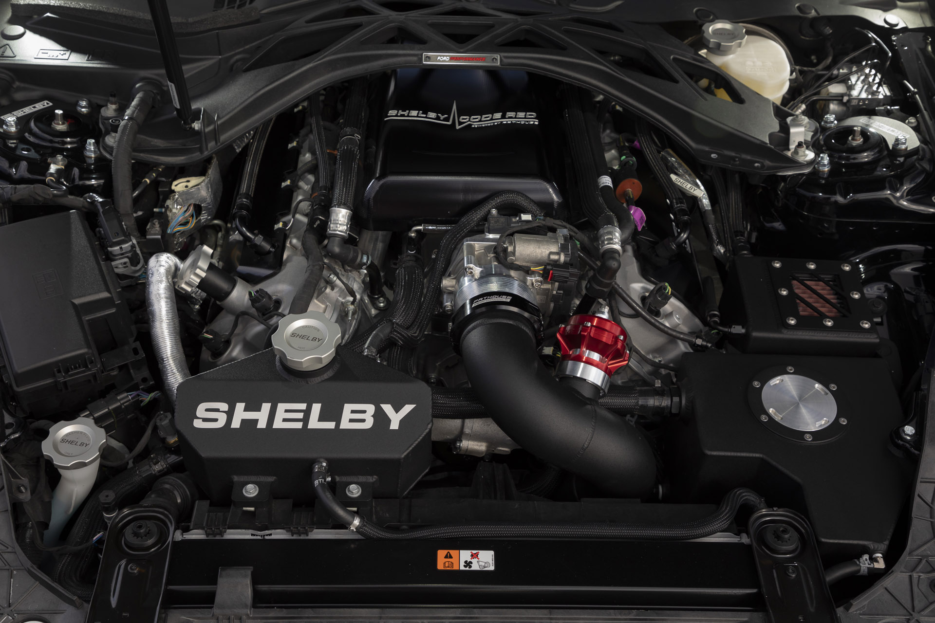 Download 2022 Ford Mustang Shelby GT500 Code Red - Engine HD Wallpaper 1920x1280 #19