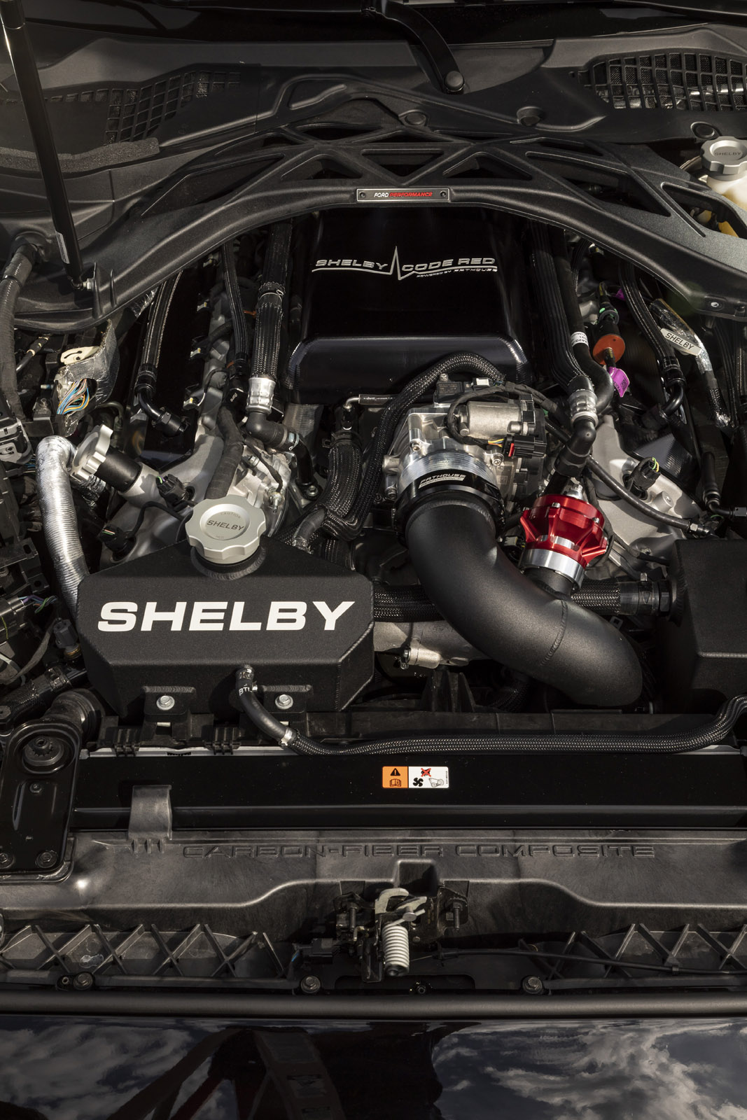 Download 2022 Ford Mustang Shelby GT500 Code Red - Engine HD Phone Wallpaper 1067x1600 #20