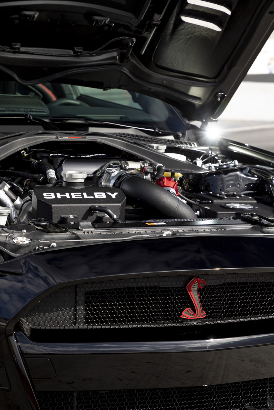 Download 2022 Ford Mustang Shelby GT500 Code Red - Engine HD Phone Wallpaper 1067x1600 #21