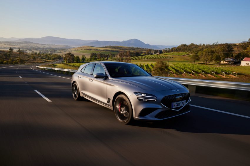 2022 Genesis G70 Shooting Brake - Front Three-Quarter Wallpaper 850x565 #15