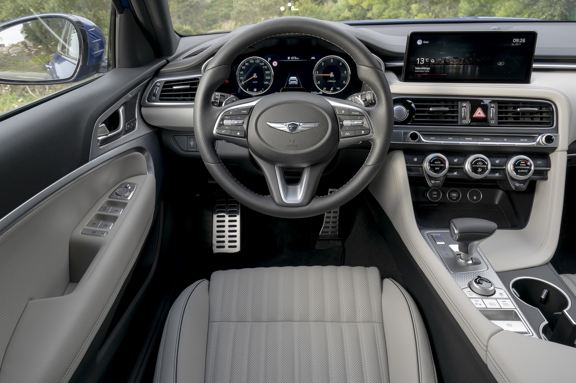 Download 2022 Genesis G70 Shooting Brake - Interior, Cockpit HD Wallpaper 1921x1280 #83