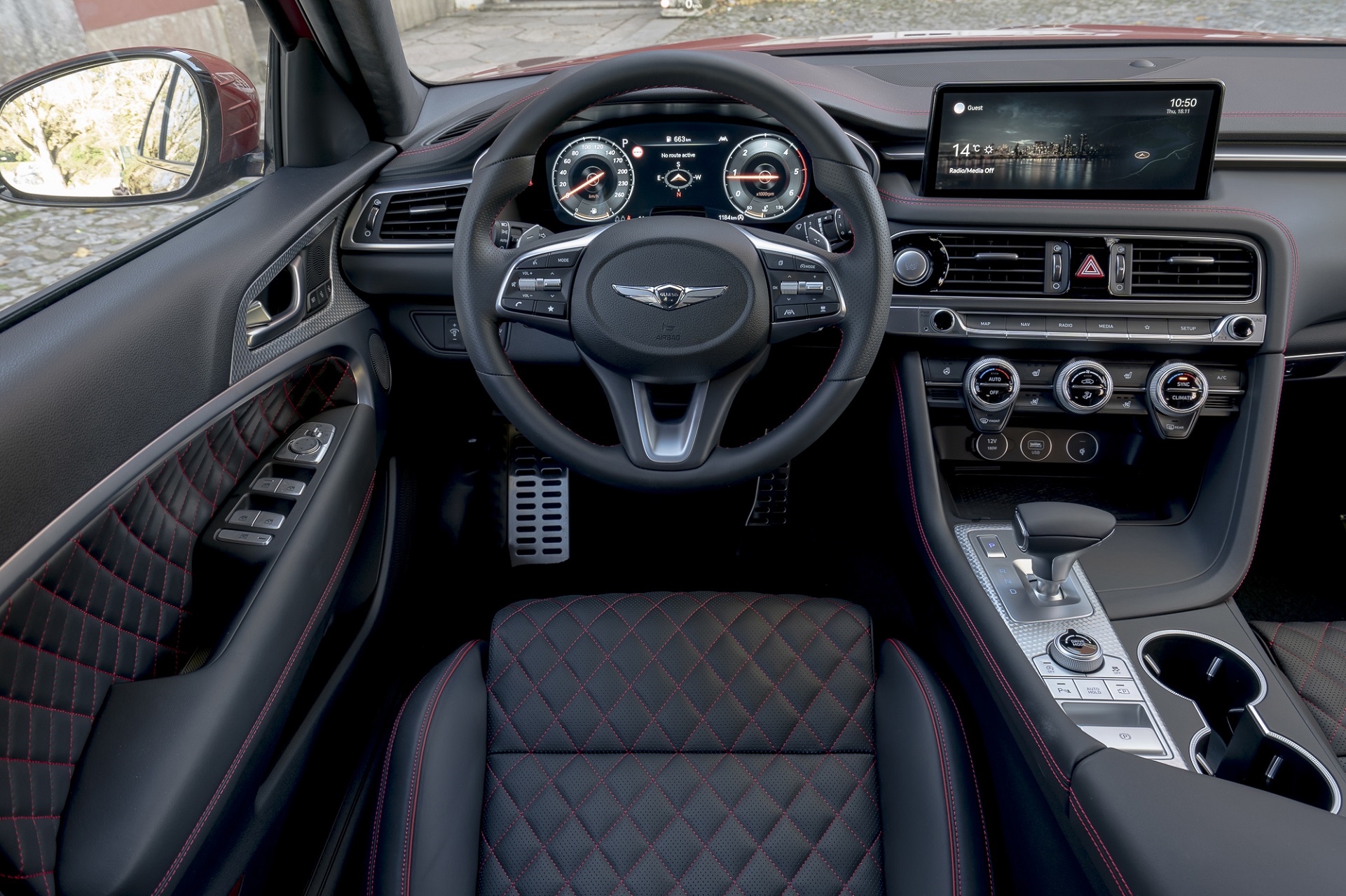 Download 2022 Genesis G70 Shooting Brake - Interior, Cockpit HD Wallpaper 1921x1280 #84