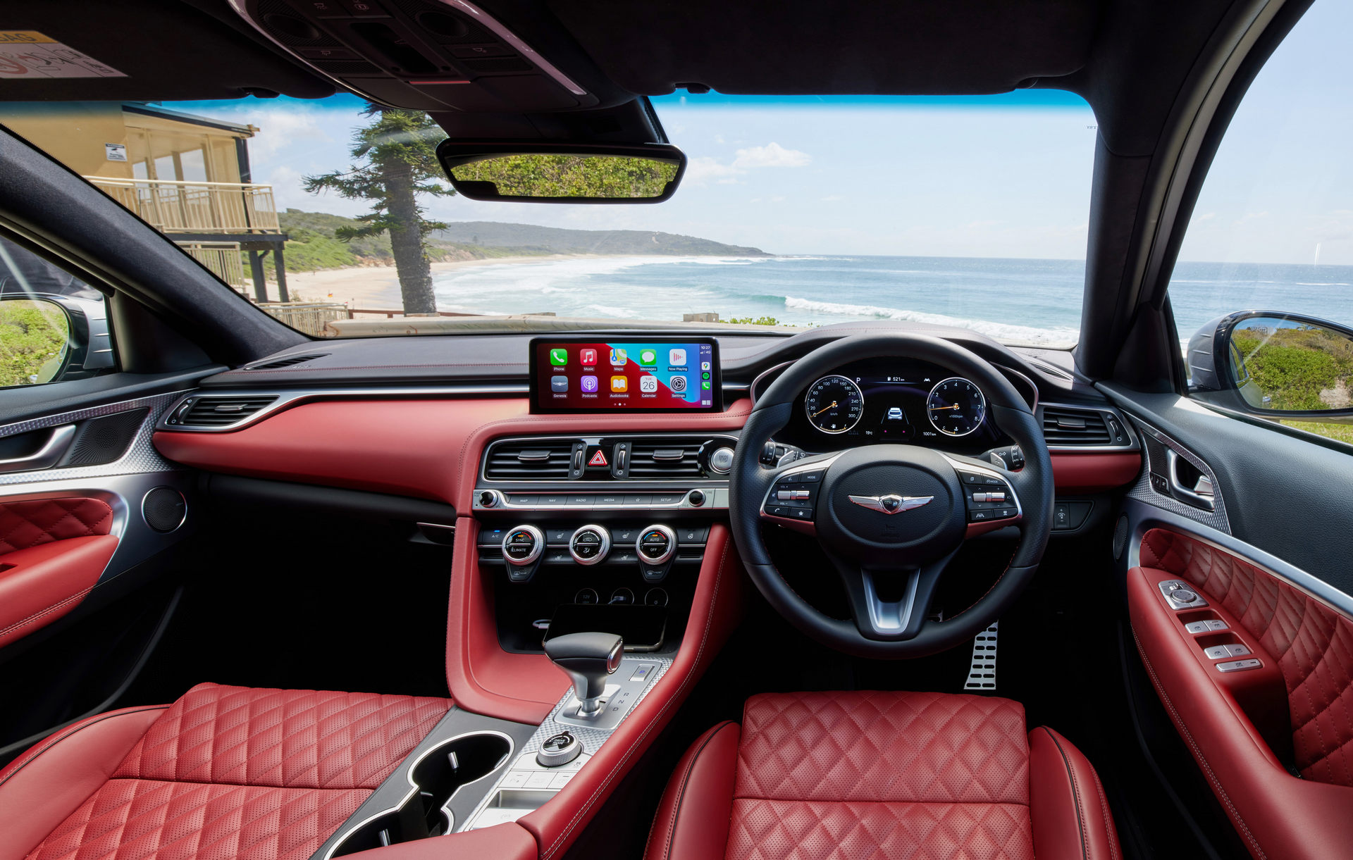 Download 2022 Genesis G70 Shooting Brake - Interior, Cockpit HD Wallpaper 1920x1221 #48