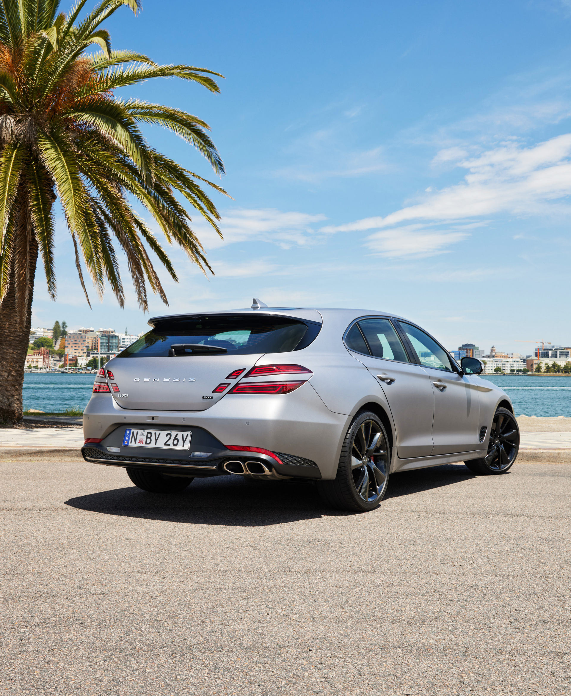 Download 2022 Genesis G70 Shooting Brake - Rear Three-Quarter HD Phone Wallpaper 1920x2341 #11