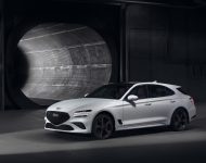 2022 Genesis G70 Shooting Brake - UK version - Front Three-Quarter Wallpaper 190x150