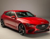 2022 Genesis G70 Shooting Brake - UK version - Front Three-Quarter Wallpaper 190x150