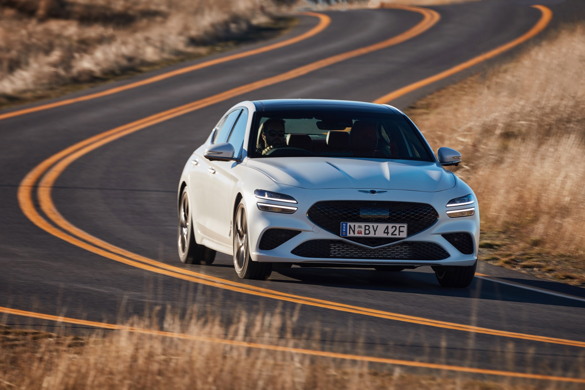 Download 2022 Genesis G70 Sport with Luxury Pack - Front HD Wallpaper 1921x1280 #22