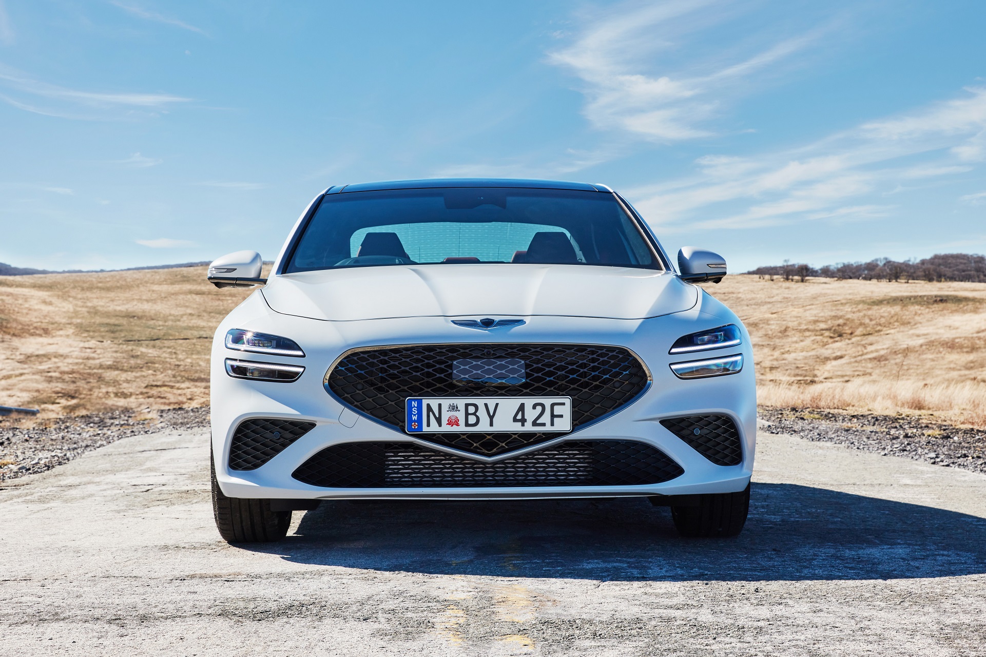 Download 2022 Genesis G70 Sport with Luxury Pack - Front HD Wallpaper 1921x1280 #3