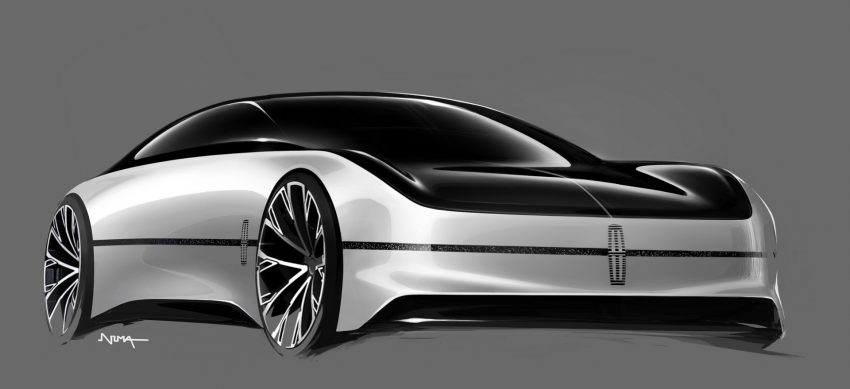 2022 Lincoln Model L100 Concept - Design Sketch Wallpaper 850x389 #18