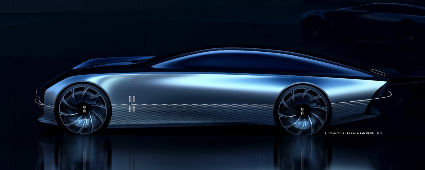 2022 Lincoln Model L100 Concept - Design Sketch Wallpaper 850x340 #20