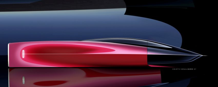 2022 Lincoln Model L100 Concept - Design Sketch Wallpaper 850x340 #26