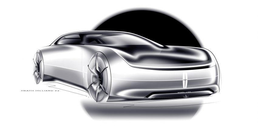 2022 Lincoln Model L100 Concept - Design Sketch Wallpaper 850x417 #22