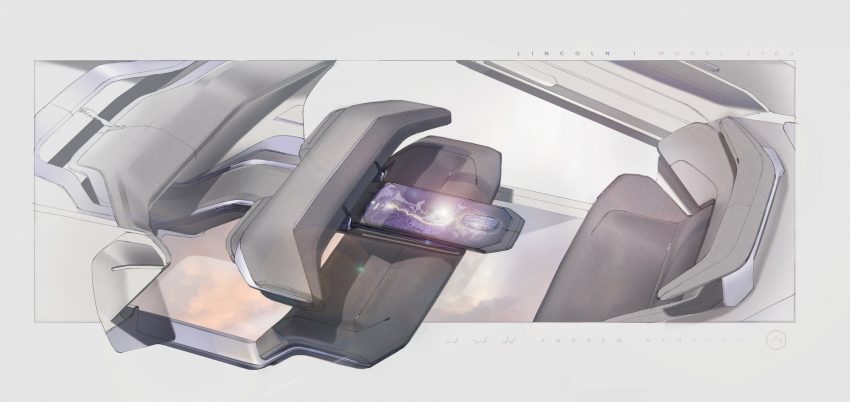 2022 Lincoln Model L100 Concept - Design Sketch Wallpaper 850x402 #37