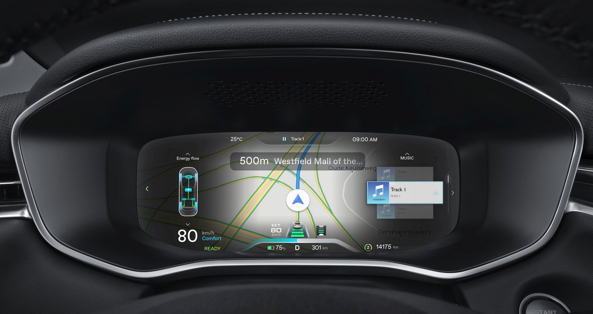 Download 2022 MG Marvel R - Digital Instrument Cluster HD Wallpaper 1920x1016 #76