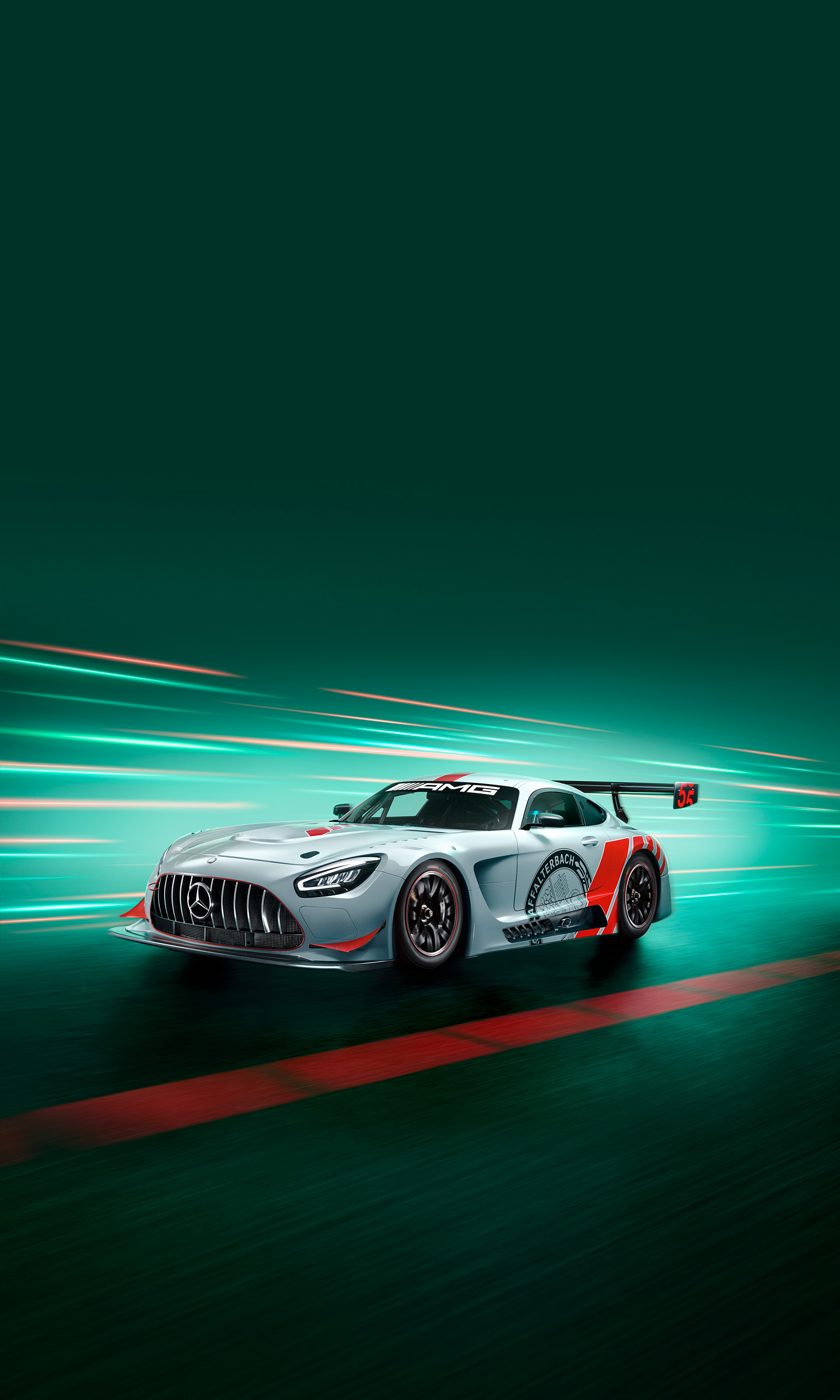 Download 2022 Mercedes-AMG GT3 Edition 55 - Front Three-Quarter HD Phone Wallpaper 1440x2400 #2