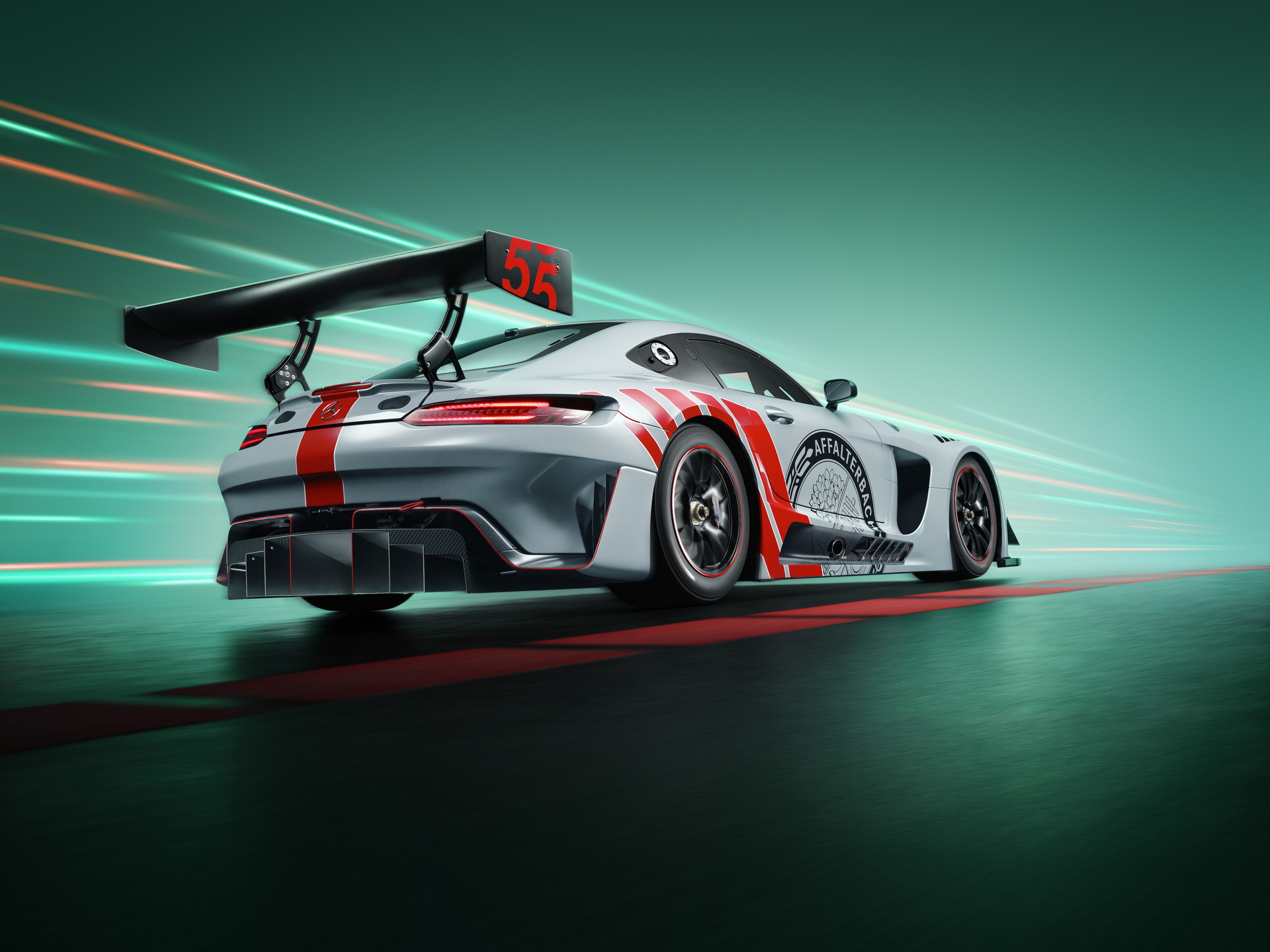 Download 2022 Mercedes-AMG GT3 Edition 55 - Rear Three-Quarter HD Wallpaper 1920x1440 #5
