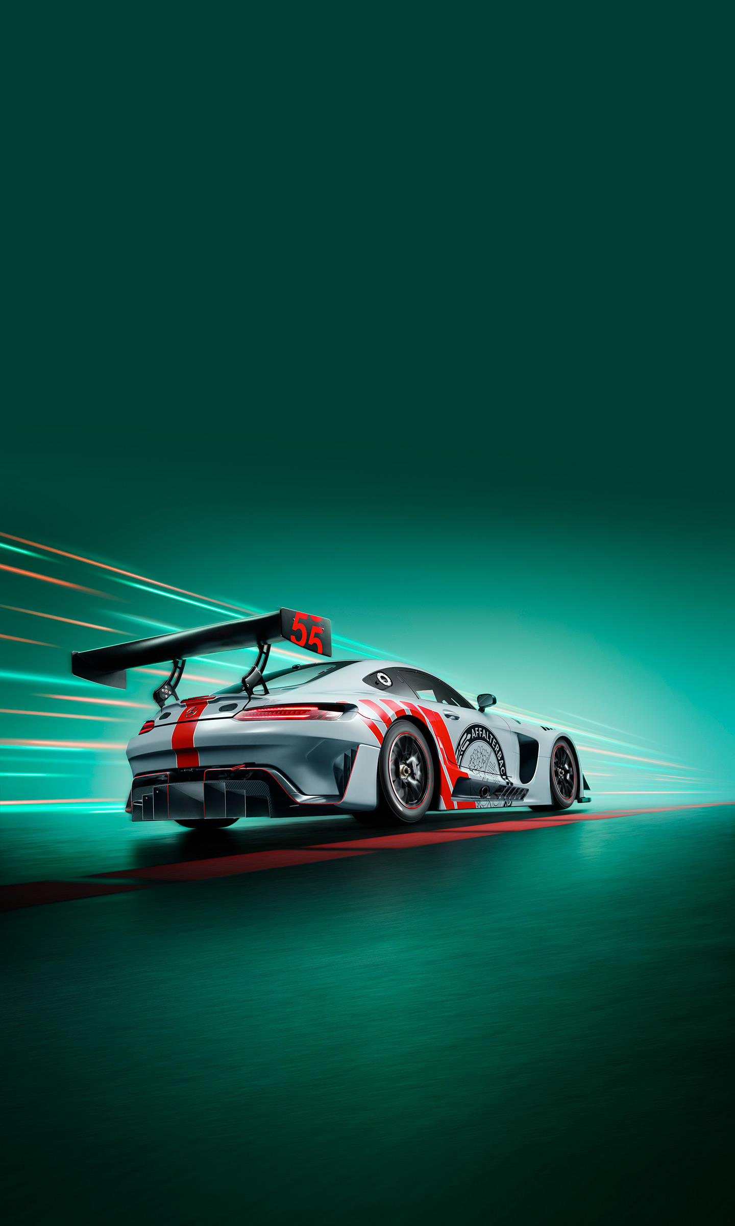Download 2022 Mercedes-AMG GT3 Edition 55 - Rear Three-Quarter HD Phone Wallpaper 1440x2400 #6