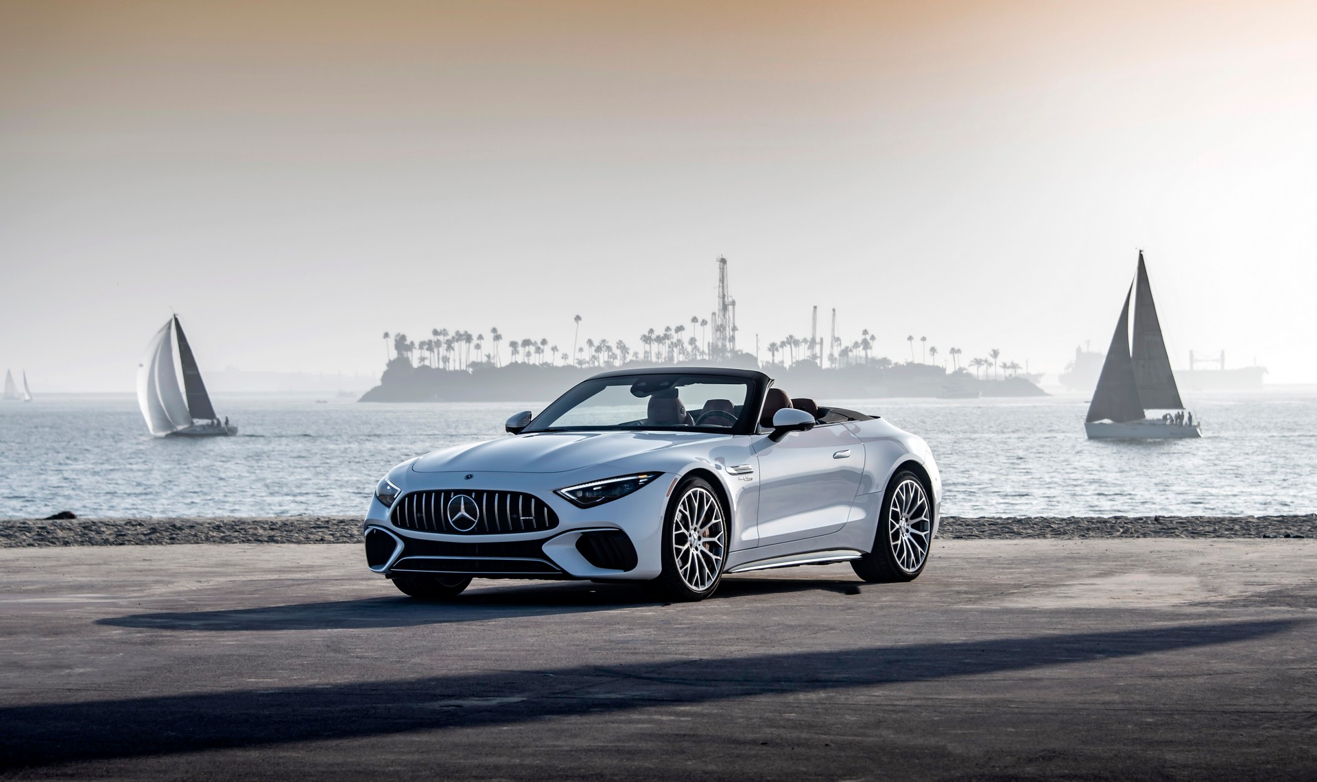 Download 2022 Mercedes-AMG SL 55 4Matic+ - US version - Front Three-Quarter HD Wallpaper 1920x1140 #9