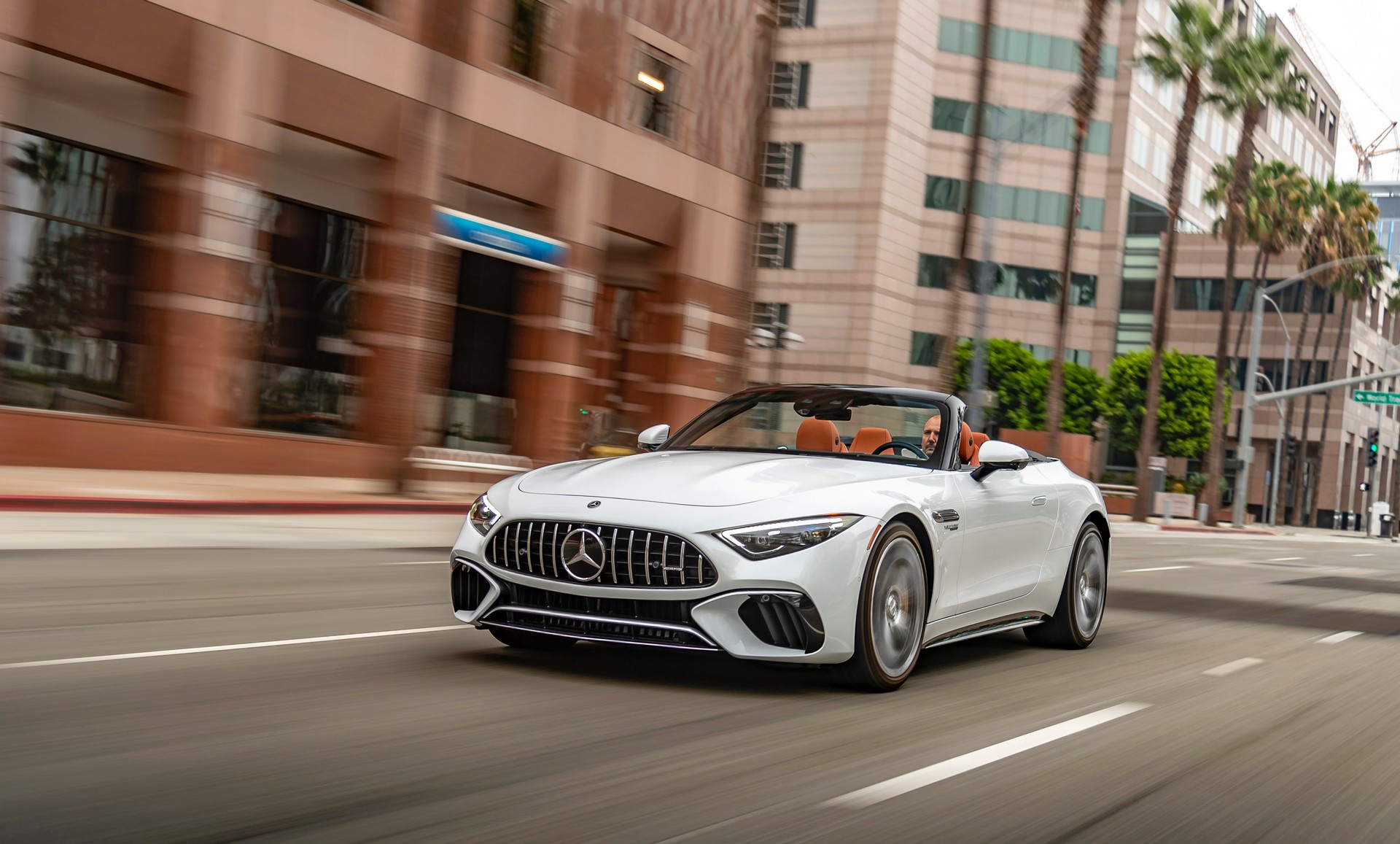 Download 2022 Mercedes-AMG SL 55 4Matic+ - US version - Front Three-Quarter HD Wallpaper 1920x1157 #6