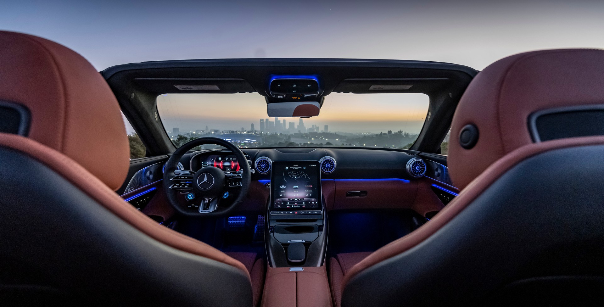 Download 2022 Mercedes-AMG SL 55 4Matic+ - US version - Interior, Cockpit HD Wallpaper 1920x976 #67