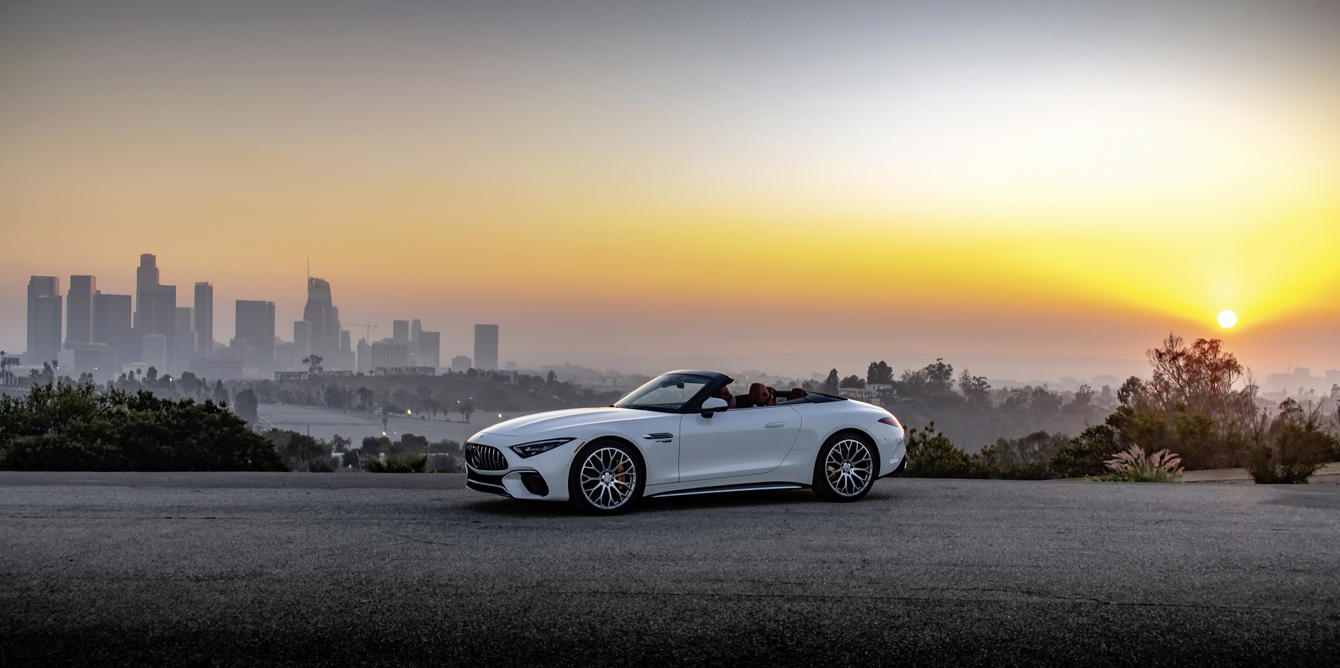 Download 2022 Mercedes-AMG SL 55 4Matic+ - US version - Side HD Wallpaper 1920x958 #48