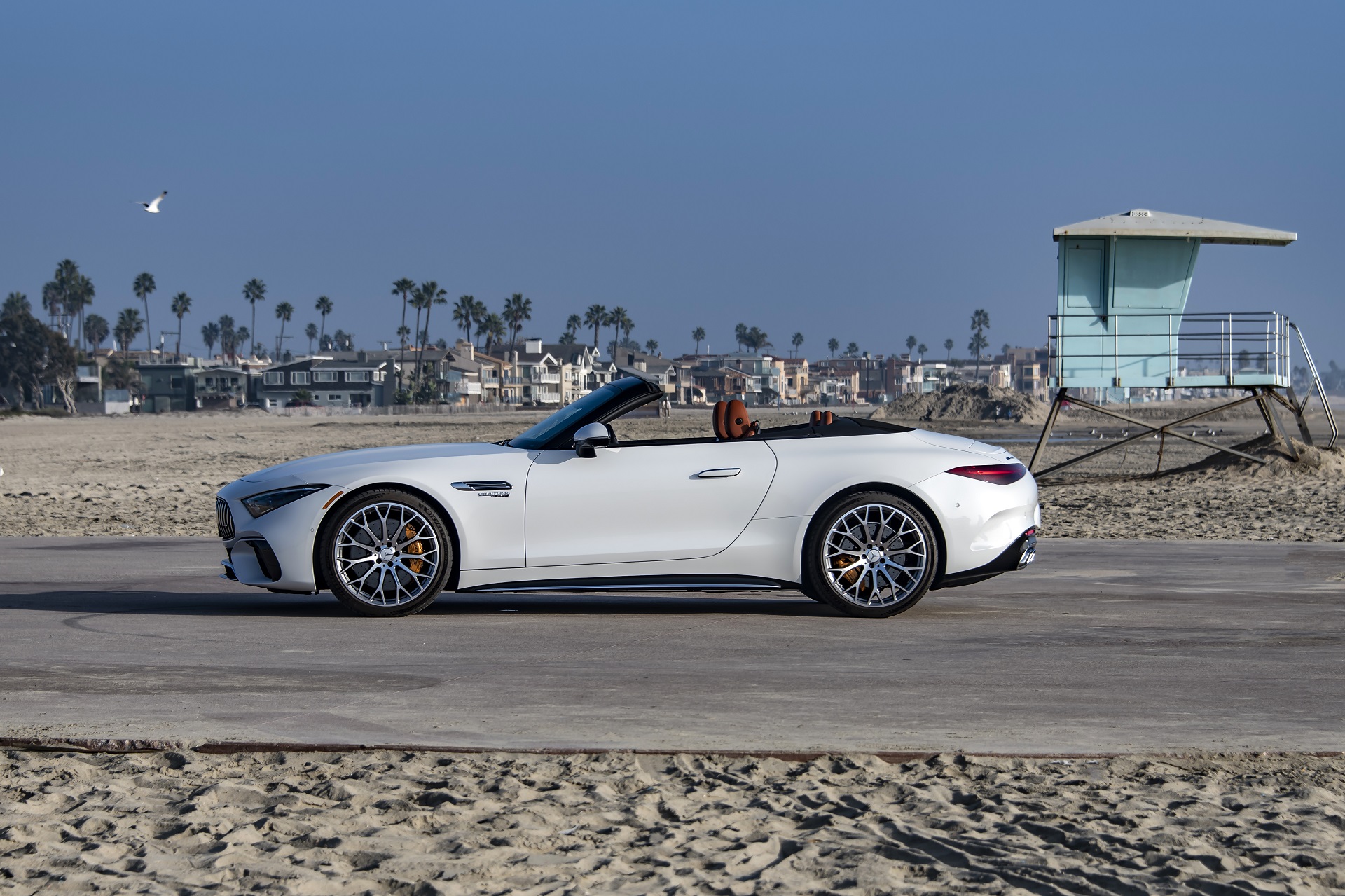 Download 2022 Mercedes-AMG SL 55 4Matic+ - US version - Side HD Wallpaper 1920x1279 #29
