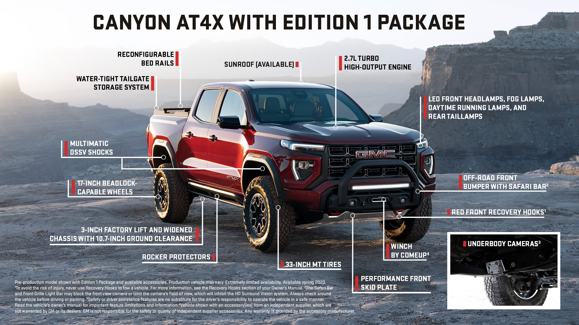 Download 2023 GMC Canyon AT4X Edition 1 - Infographics HD Wallpaper 1920x1080 #29