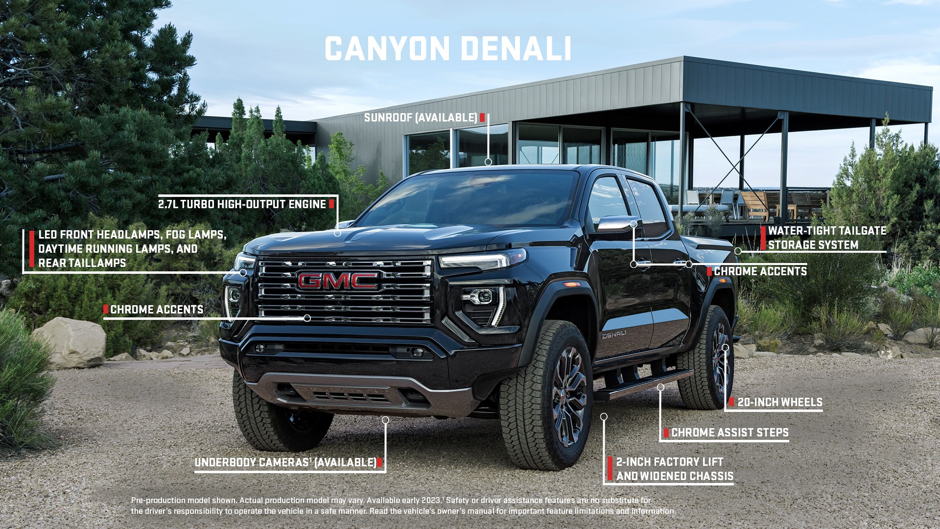 Download 2023 GMC Canyon Denali - Infographics HD Wallpaper 1920x1080 #17