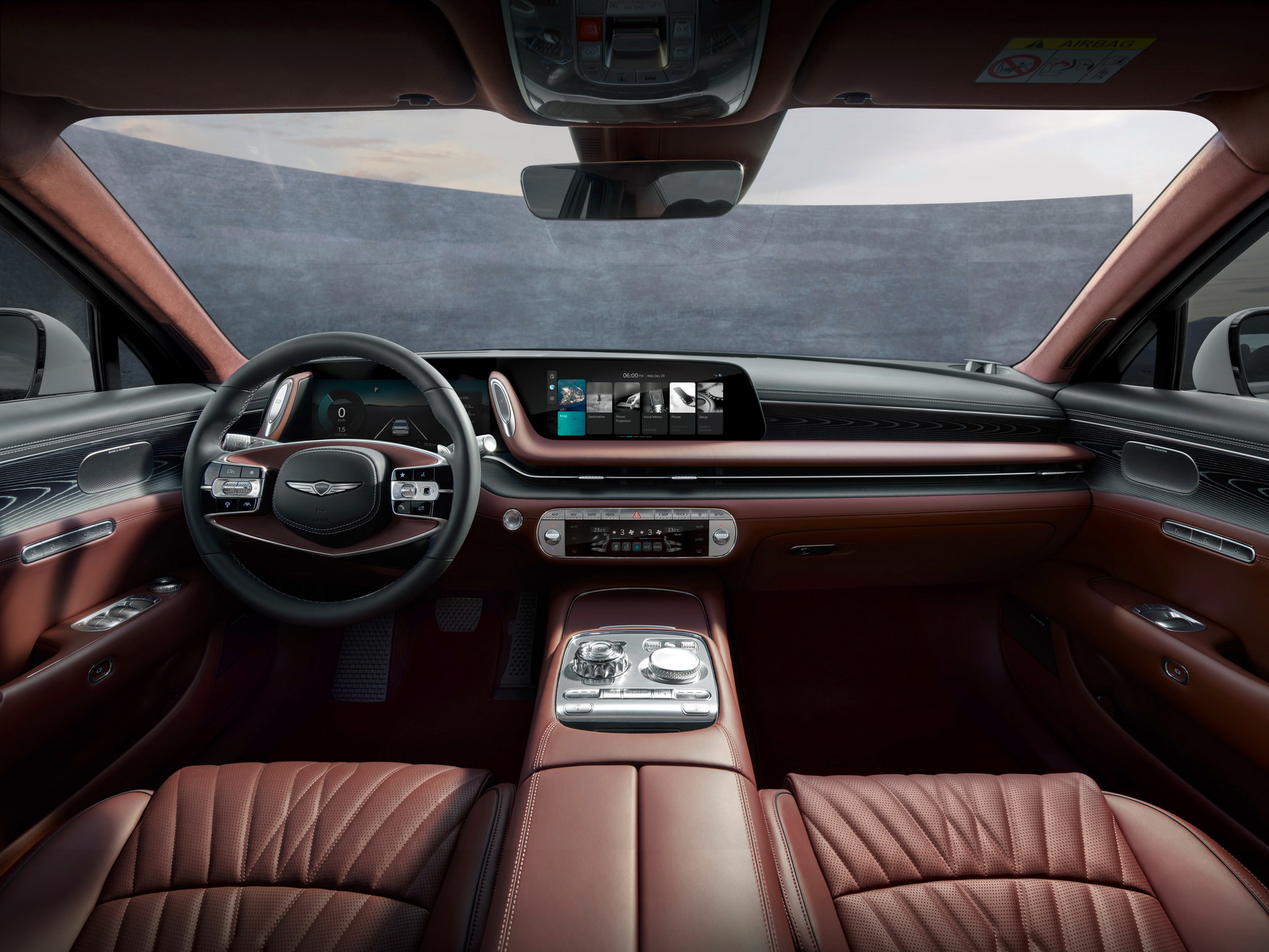 Download 2023 Genesis G90 - Interior, Cockpit HD Wallpaper 1923x1443 #105