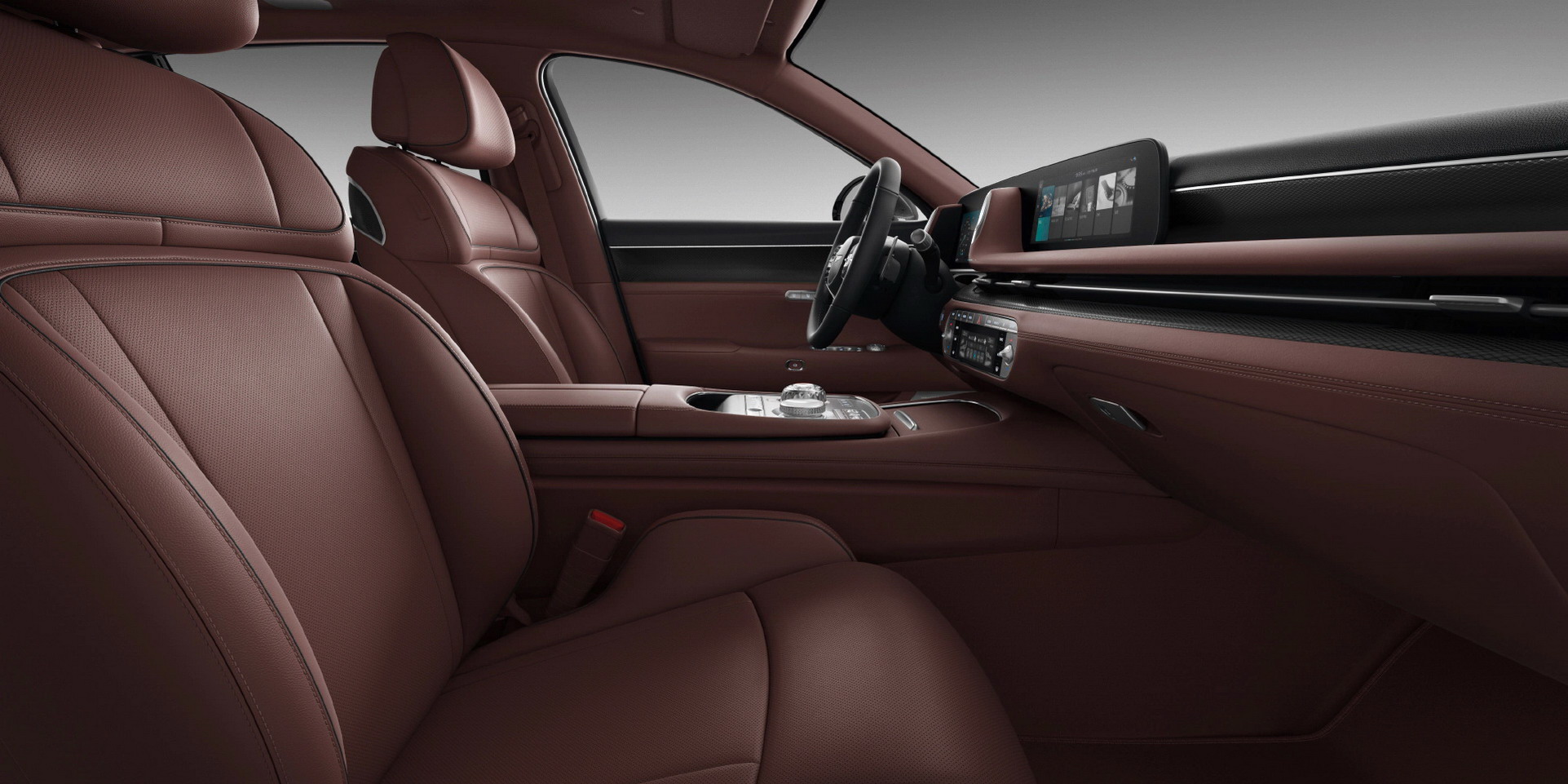 Download 2023 Genesis G90 - Interior, Front Seats HD Wallpaper 1923x961 #109