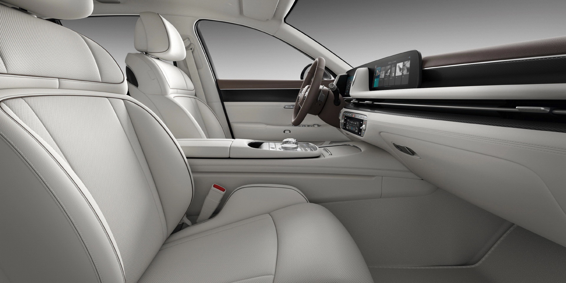 Download 2023 Genesis G90 - Interior, Front Seats HD Wallpaper 1923x961 #110
