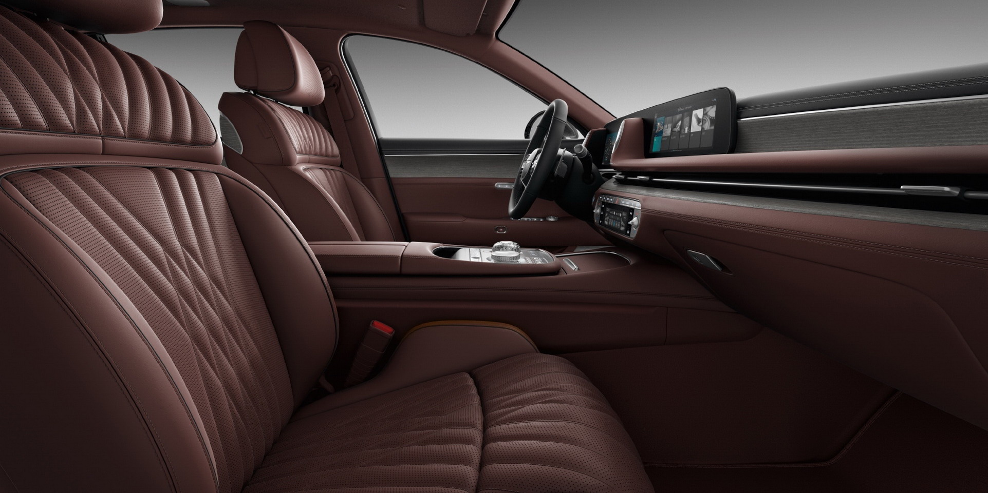 Download 2023 Genesis G90 - Interior, Front Seats HD Wallpaper 1923x961 #114