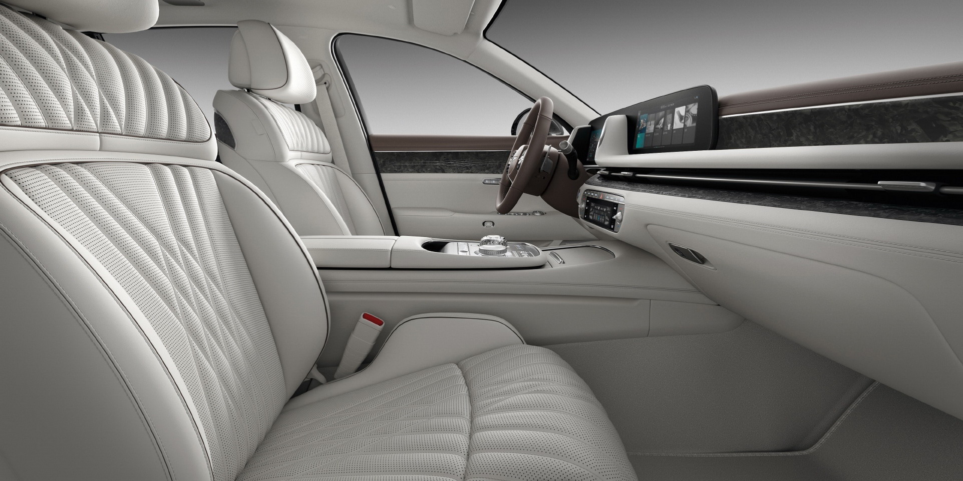 Download 2023 Genesis G90 - Interior, Front Seats HD Wallpaper 1923x961 #115