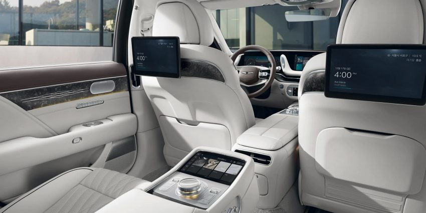 2023 Genesis G90 - Interior, Rear Seat Entertainment System Wallpaper 850x425 #119