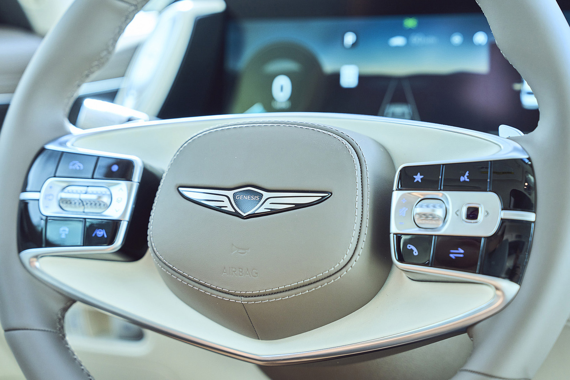 Download 2023 Genesis G90 - Interior, Steering Wheel HD Wallpaper 1921x1280 #61